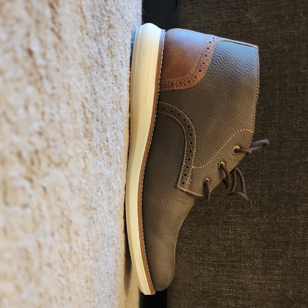 G.H. Bass & Co. Brown and Gray Chukka Boots with Leather Uppers